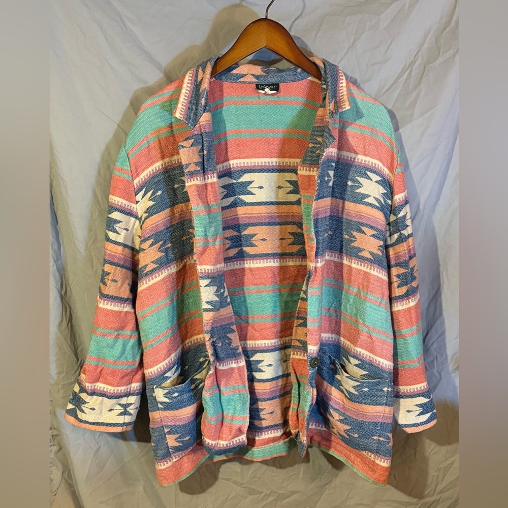 Colorful Aztec Pattern Cardigan